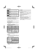 Preview for 62 page of HIKOKI M3612DA Handling Instructions Manual