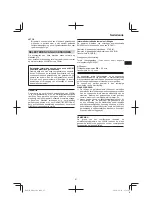 Preview for 67 page of HIKOKI M3612DA Handling Instructions Manual