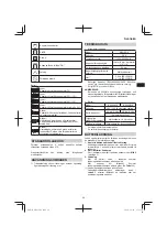 Preview for 99 page of HIKOKI M3612DA Handling Instructions Manual