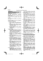 Preview for 106 page of HIKOKI M3612DA Handling Instructions Manual