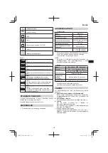 Preview for 121 page of HIKOKI M3612DA Handling Instructions Manual