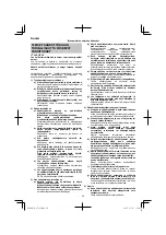 Preview for 50 page of HIKOKI SV 12SD Handling Instructions Manual