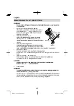 Preview for 40 page of HIKOKI SV 1813DA Handling Instructions Manual