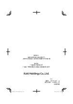 Preview for 44 page of HIKOKI SV 1813DA Handling Instructions Manual