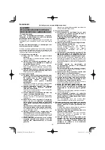 Preview for 50 page of HIKOKI UV 3628DA Handling Instructions Manual