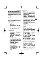 Preview for 61 page of HIKOKI UV 3628DA Handling Instructions Manual