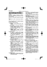 Preview for 72 page of HIKOKI UV 3628DA Handling Instructions Manual