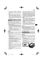 Preview for 105 page of HIKOKI UV 3628DA Handling Instructions Manual