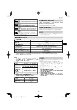 Preview for 107 page of HIKOKI UV 3628DA Handling Instructions Manual