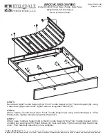 Preview for 2 page of Hillsdale Furniture BROOKLAND 1328-010 Quick Start Manual