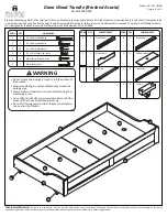 Preview for 1 page of Hillsdale Furniture Dana Wood Trundle 2000-030 Quick Start Manual