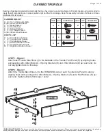 Preview for 2 page of Hillsdale Furniture Jasmine 1119-010 Quick Start Manual