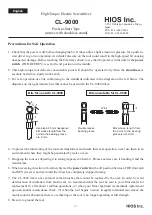 Preview for 9 page of HIOS CL-9000 Manual