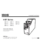 HIOS HSF-10 Instruction Manual preview