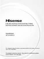 Hisense AP1019CR1G Use And Installation Instructions preview