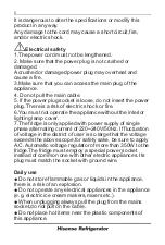 Preview for 7 page of Hisense BCD-203WYA/HC4 User'S Operation Manual