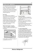 Preview for 14 page of Hisense BCD-203WYA/HC4 User'S Operation Manual