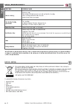 Preview for 42 page of Hisense HKF-100D1EC/C Installation, Use And Maintenance Instruction