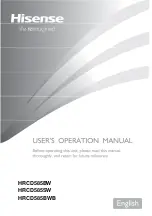 Hisense HRCD585BW User'S Operation Manual preview