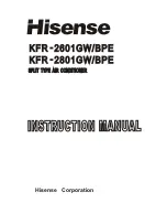 Preview for 1 page of Hisense KFR 2601GW/BPE Instruction Manual