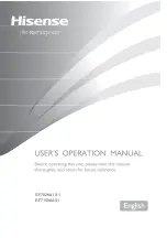 Hisense RF702N4IS1 User'S Operation Manual preview