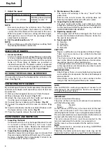 Preview for 10 page of Hitachi Koki CJ 120V Handling Instructions Manual