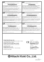 Preview for 200 page of Hitachi Koki CS25EC Handling Instructions Manual