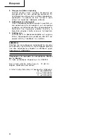 Preview for 45 page of Hitachi Koki DS 12DVF2 Handling Instructions Manual