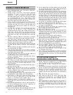 Preview for 12 page of Hitachi Koki WH 14DM Handling Instructions Manual