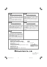 Preview for 44 page of Hitachi Koki WR 18DHL Handling Instructions Manual