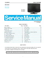 Preview for 1 page of Hitachi 19LD4550C Service Manual