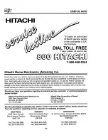 Preview for 60 page of Hitachi 32CX11B Operating Manual