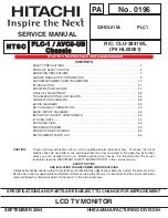 Preview for 1 page of Hitachi 32HDL51M Service Manual