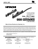 Preview for 77 page of Hitachi 36SDX88B Operating Manual