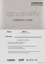 Hitachi 40C301 Owner'S Manual preview