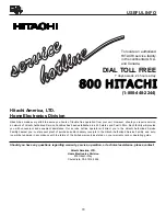 Preview for 70 page of Hitachi 51F510 Operating Manual