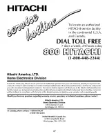 Preview for 87 page of Hitachi 61HDX98B User Manual