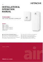 Preview for 1 page of Hitachi ATW-YCC-03 Installation & Operation Manual