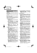 Preview for 36 page of Hitachi CG 18DAL Handling Instructions Manual