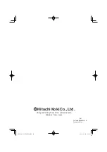 Preview for 20 page of Hitachi CG 22EAB(L) Handling Instructions Manual