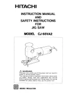 Preview for 1 page of Hitachi CJ 65VA2 Instruction Manual And Safety Instructions