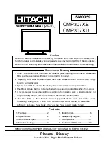 Preview for 1 page of Hitachi CMP307XE Service Manual