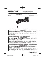 Hitachi CN 18DSL Instruction Manual preview