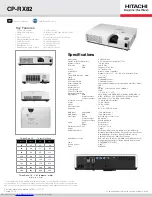 Hitachi CP-RX82 Specifications preview