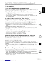 Preview for 42 page of Hitachi CP-S310W Owner'S Manual