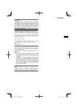 Preview for 73 page of Hitachi CS 30 SB Handling Instructions Manual