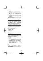 Preview for 100 page of Hitachi CS 30 SB Handling Instructions Manual