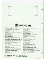 Preview for 74 page of Hitachi DA-1000R Service Manual