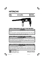 Preview for 1 page of Hitachi DH 22PH Instruction Manual And Safety Instructions