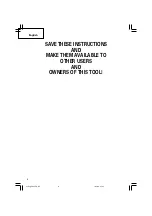 Preview for 6 page of Hitachi DH 22PH Instruction Manual And Safety Instructions